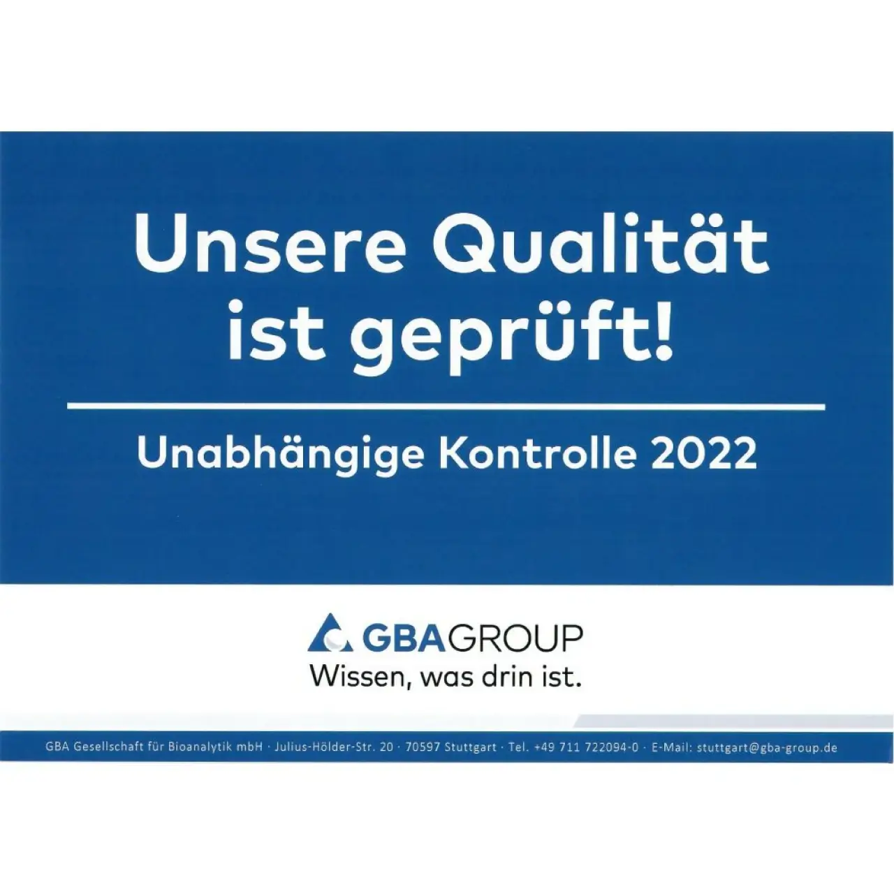 Foto Unsere Qualität ist geprüft