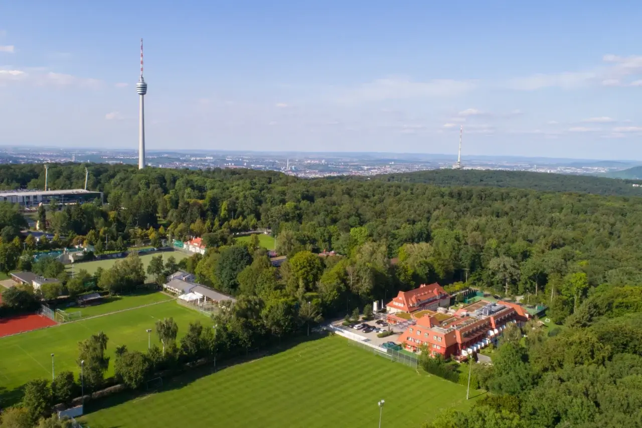 Waldhotel Stuttgart Aussen Flugansicht